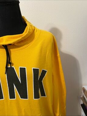 Victoria's Secret Bold Yellow Pullover with Black Lettering